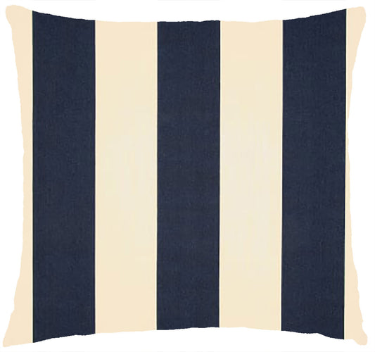 Vertical Stripe Navy and Ivory