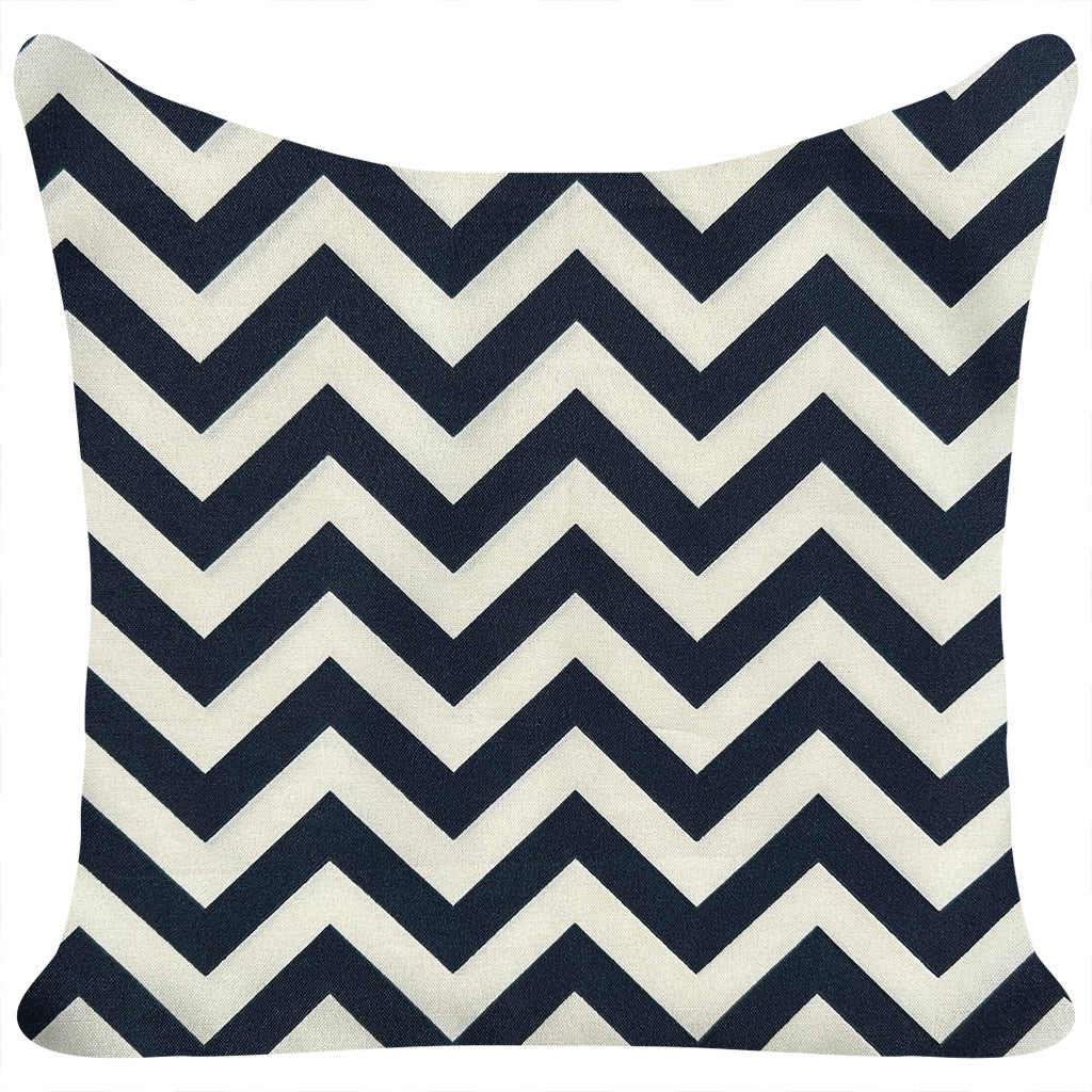 Zigzag Navy and Ivory