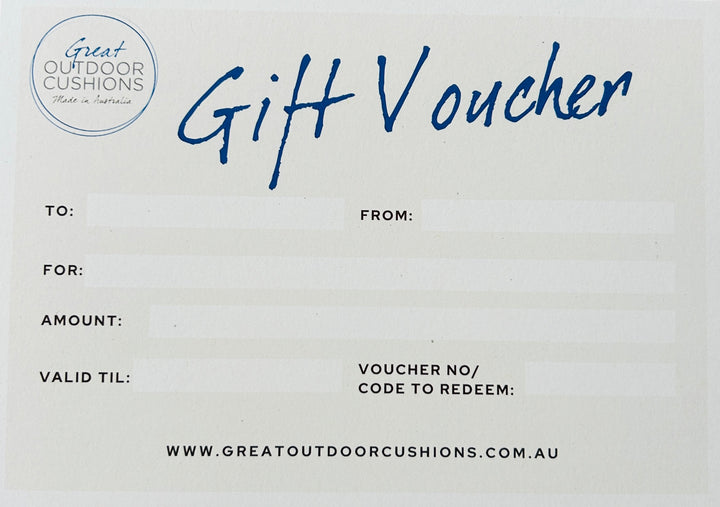 Gift Voucher Great Outdoor Cushions