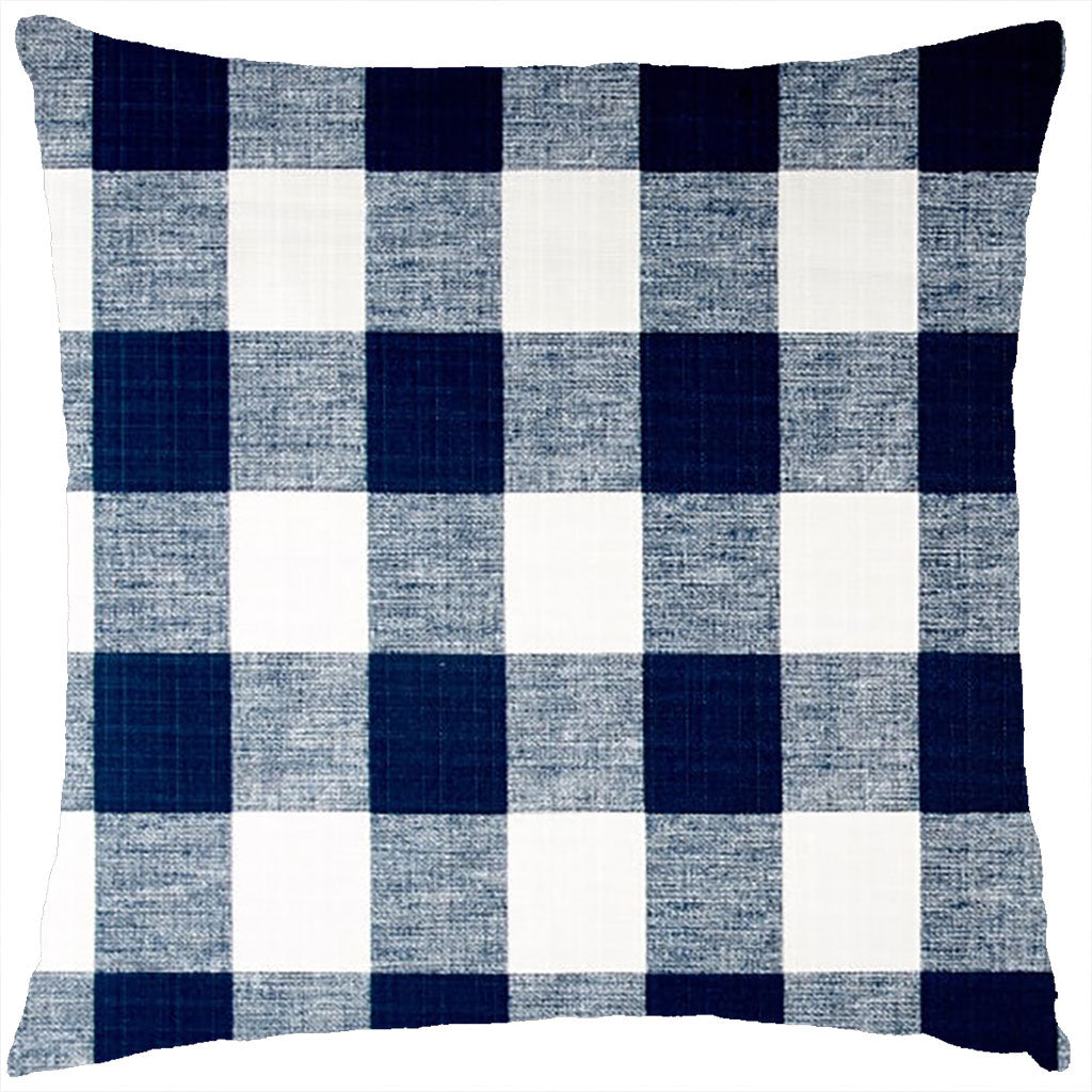 Gingham outdoor outlet cushions